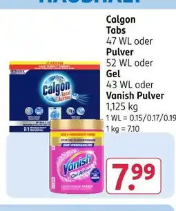Rossmann Calgon oder vanish tabs, gel oder pulver Angebot