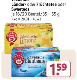 Rossmann Teekanne länder- oder früchtetee oder sweeteas Angebot