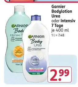 Rossmann Garnier bodylotion urea oder intensiv 7 tage Angebot