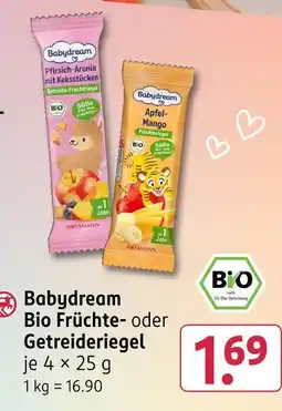 Rossmann Babydream bio früchteriegel Angebot
