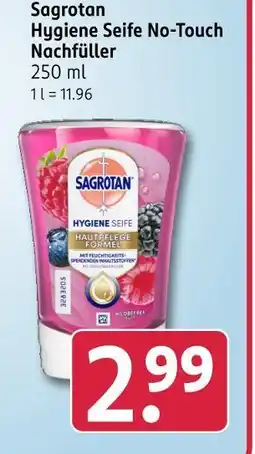 Rossmann Sagrotan hygiene seife no-touch nachfüller Angebot