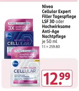 Rossmann Nivea cellular expert filler tagespflege Angebot