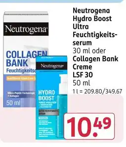 Rossmann Neutrogena hydro boost ultra feuchtigkeitsserum Angebot