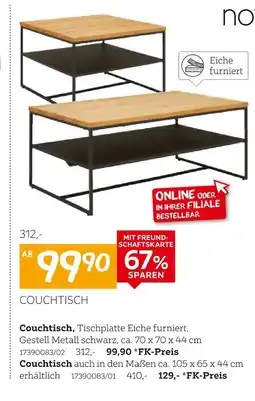 XXXLutz Novel couchtisch ca. 70 x 70 x 44 cm Angebot