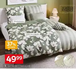 XXXLutz Schöner wohnen kollektion satin-bettwäsche-garnitur „fleur“ oder „stripe“ Angebot