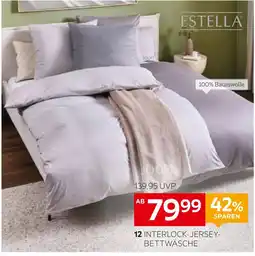 XXXLutz Estella interlock-jersey- bettwäsche-garnitur tassilo ca. 135x200 und 80x80 cm Angebot
