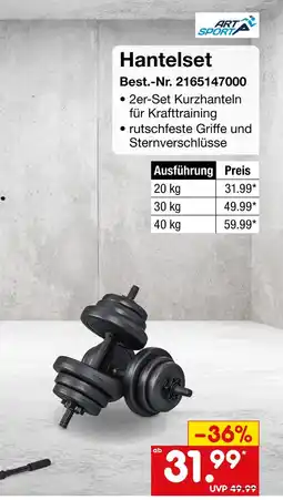 Netto Marken-Discount Art sport hantelset 20 kg Angebot