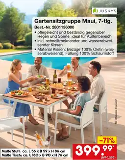 Netto Marken-Discount Juskys gartensitzgruppe maui Angebot