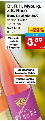 Netto Marken-Discount Dr. r.h. myburg rosé Angebot