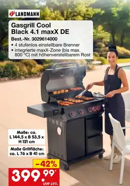 Netto Marken-Discount Landmann gasgrill cool black 4.1 maxx de Angebot