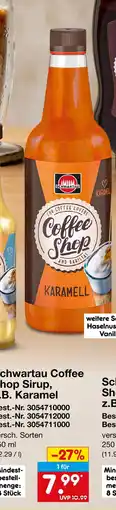 Netto Marken-Discount Schwartau coffee shop sirup Angebot