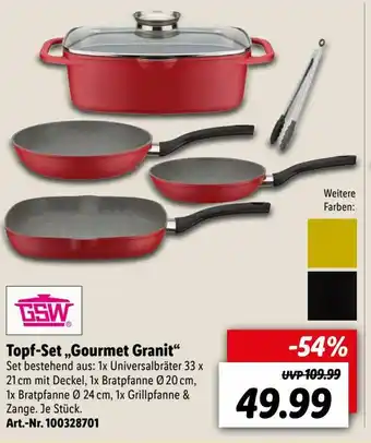 Lidl GSW Topf Set Gourmet Granit Angebot