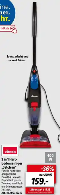 Lidl Vileda 3in1 Hartbodenreiniger Jetclean Angebot