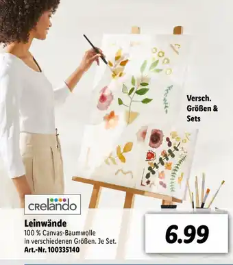 Lidl Crelando Leinwände Angebot