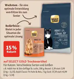 Fressnapf SELECT GOLD Trockenartikel Für Katzen. Angebot