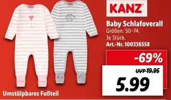 Lidl Kanz Baby Schlafoverall Angebot