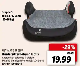 Lidl Ultimate Speed Kindersitzerhöhung Isofix Angebot