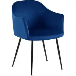 Netto Marken-Discount CLP Esszimmerstuhl Jaysie Samt Farbe:dunkelblau Angebot