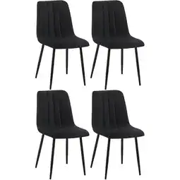 Netto Marken-Discount CLP 4er Set Stühle Dijon Stoff Farbe:schwarzMaterial:Stoff Angebot