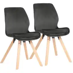Netto Marken-Discount CLP 2er Set Stuhl Luna Samt Farbe:dunkelgrauMaterial:Samt Angebot