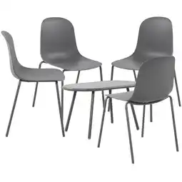 Netto Marken-Discount CLP Sitzgruppe Veldin 4er Farbe:dunkelgrau Angebot