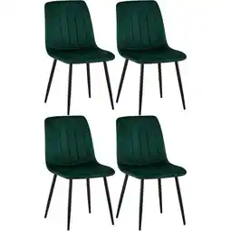 Netto Marken-Discount CLP 4er Set Stühle Dijon Samt Farbe:grünMaterial:Samt Angebot