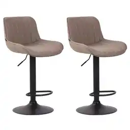 Netto Marken-Discount CLP 2er Set Barhocker Lentini Stoff schwarz Farbe:taupeGestell Farbe:schwarz Angebot