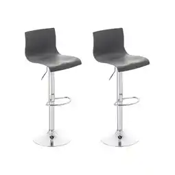 Netto Marken-Discount CLP 2er Set Barhocker Hoover Kunststoff chrom Farbe:grau Angebot