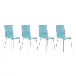 Netto Marken-Discount CLP 4er Set Besucherstuhl Pepe Farbe:hellblau Angebot