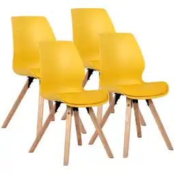 Netto Marken-Discount CLP 4er Set Stuhl Luna Kunststoff Farbe:gelbMaterial:Kunststoff Angebot