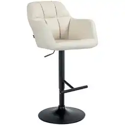 Netto Marken-Discount CLP Barhocker Natoma Kunstleder schwarz Farbe:cremeMaterial Gestell:Metall matt schwarz Angebot