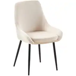 Netto Marken-Discount CLP Esszimmerstuhl Elmira Samt schwarz Farbe:cremeMaterial Gestell:Metall matt schwarz Angebot