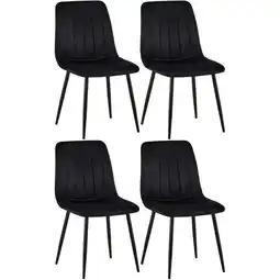 Netto Marken-Discount CLP 4er Set Stühle Dijon Samt Farbe:schwarzMaterial:Samt Angebot