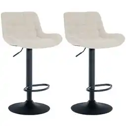 Netto Marken-Discount CLP 2er Set Barhocker Tover Stoff Farbe:cremeMaterial:Stoff Angebot