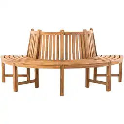 Netto Marken-Discount CLP Baumbank Leming halbrund 200 cm teak Größe:200 cm Angebot