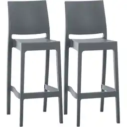 Netto Marken-Discount CLP 2er Set Barhocker Maya Farbe:dunkelgrau Angebot