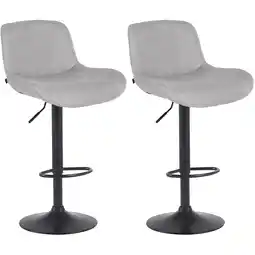 Netto Marken-Discount CLP 2er Set Barhocker Solon Schwarz Stoff Farbe:hellgrauMaterial:Stoff Angebot