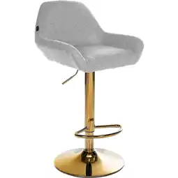 Netto Marken-Discount CLP Barhocker Braga Gold Stoff Farbe:grau Angebot