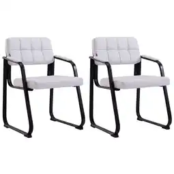 Netto Marken-Discount CLP 2er Set Besucherstühle Canada B Kunstleder Farbe:weiß Angebot