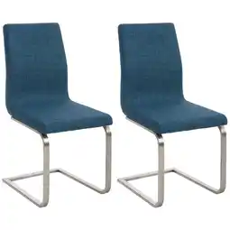 Netto Marken-Discount CLP 2er Set Esszimmerstühle Belfort Stoff Farbe:blau Angebot