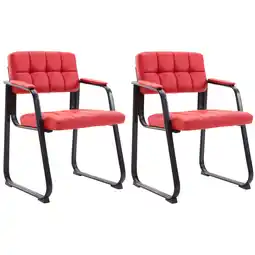 Netto Marken-Discount CLP 2er Set Besucherstühle Canada B Kunstleder Farbe:rot Angebot