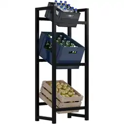 Netto Marken-Discount CLP 3er Getränkekistenständer Stack Farbe:schwarzGröße:116x47x31 cm Angebot