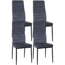 Netto Marken-Discount CLP 4er Set Esszimmerstühle Mayfair Samt Farbe:hellgrauMaterial:Samt Angebot
