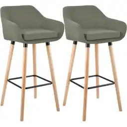 Netto Marken-Discount CLP 2er Set Barhocker Grant Stoff Farbe:hellgrau Angebot