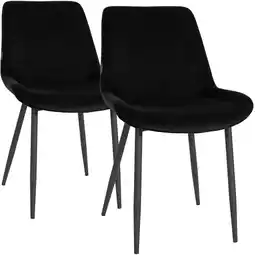 Netto Marken-Discount CLP 2er Set Esszimmerstühle Victoria Samt Farbe:schwarz Angebot