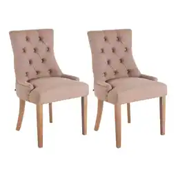 Netto Marken-Discount CLP 2er Set Esszimmerstuhl Aberdeen Stoff antik-hell Farbe:taupeGestell Farbe:antik-hell Angebot