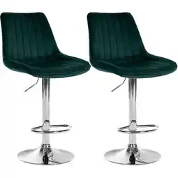 Netto Marken-Discount CLP 2er Set Barhocker Toni Samt chrom Farbe:grünMaterial Gestell:Metall in Chromoptik Angebot