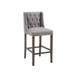 Netto Marken-Discount CLP Barhocker Cassandra Stoff Antik-dunkel Farbe:hellgrauGestell Farbe:antik-dunkel Angebot