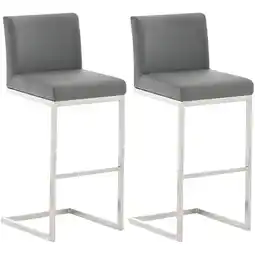 Netto Marken-Discount CLP 2er Set Barhocker Paros Kunstleder Farbe:grau Angebot