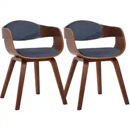 Netto Marken-Discount CLP 2er Set Stühle Kingston Stoff Farbe:walnuss/blauGestell Farbe:walnuss Angebot
